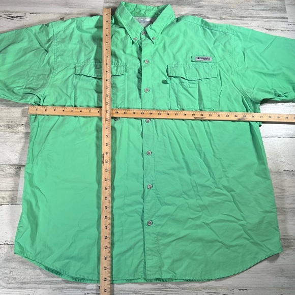 Columbia PFG Men’s Distant Water SS Green Button Shirt Fishing Size XL - Picture 5 of 6